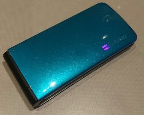 Softbank Kawaii 002P Blue Galaxy Japanese Flip phone Garakei Keitai Retro