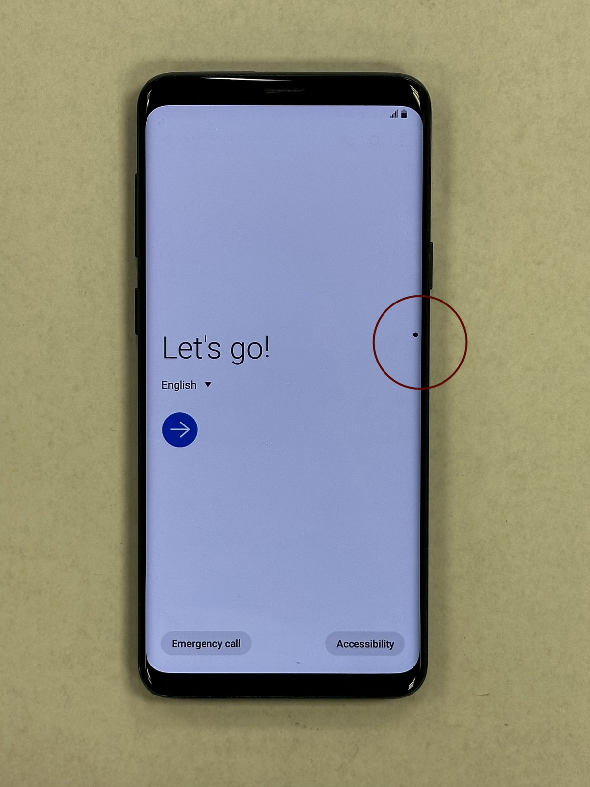 Samsung Galaxy S9+ G965U 64GB Blue Fully Unlocked Tiny Dot