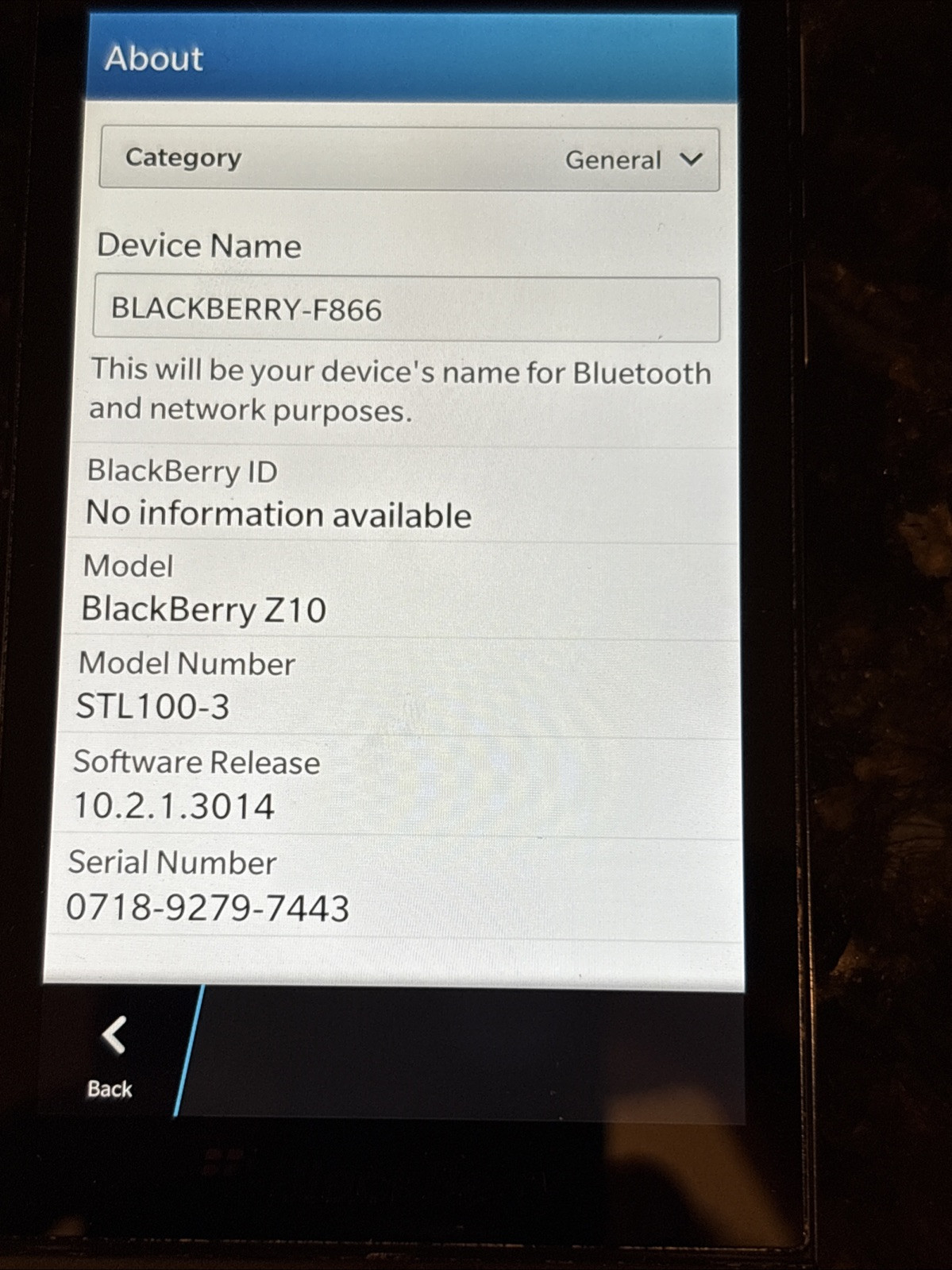 Blackberry Z10 STL100-3 (AT&T) 16GB Black
