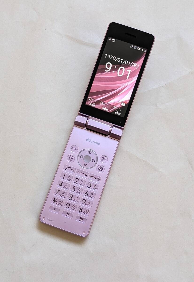 SHARP PINK SH-02L AQUOS KEITAI 2 JAPAN ANDROID FLIP PHONE UNLOCKED 4G Japan