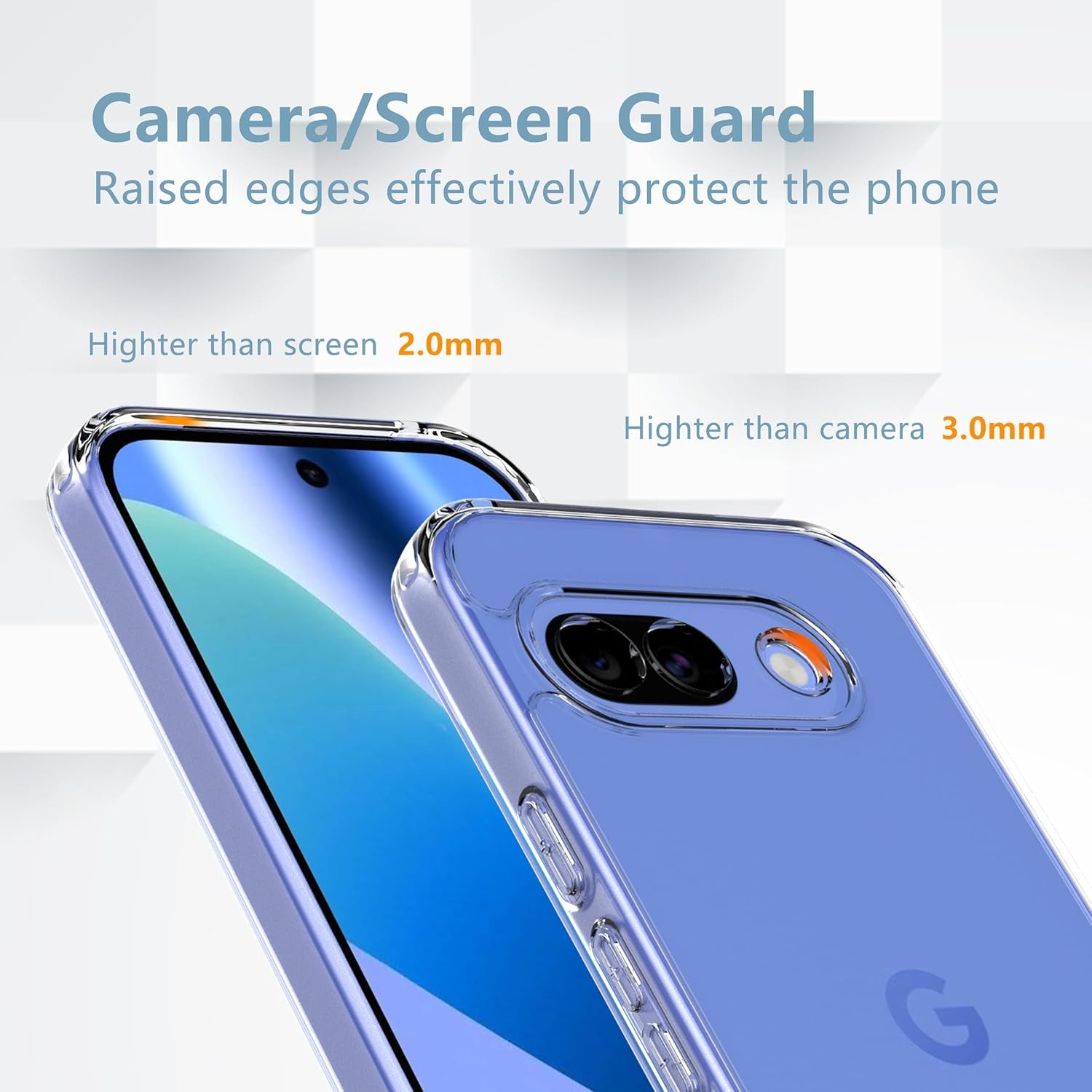 Designed for Google Pixel 10a Case with 2 Pack Tempered Glass Screen Protector