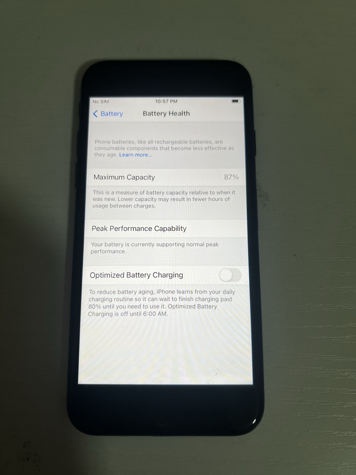 Apple iPhone 7 – 32GB – Matte Black (Unlocked) iOS 14.4 – 87% Battery Health