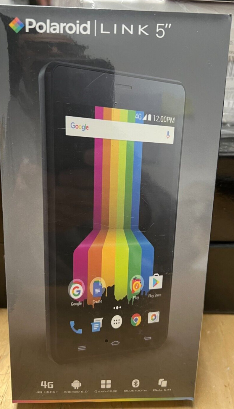 POLAROID LINK 5’’ Unlocked Android 6.0 Smartphone 4G Bluetooth A500-BK