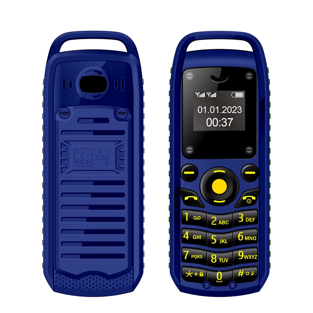 B25 Button Mini Mobile Phone 2 SIM Standby Bluetooth Dialing Surround Wear Black