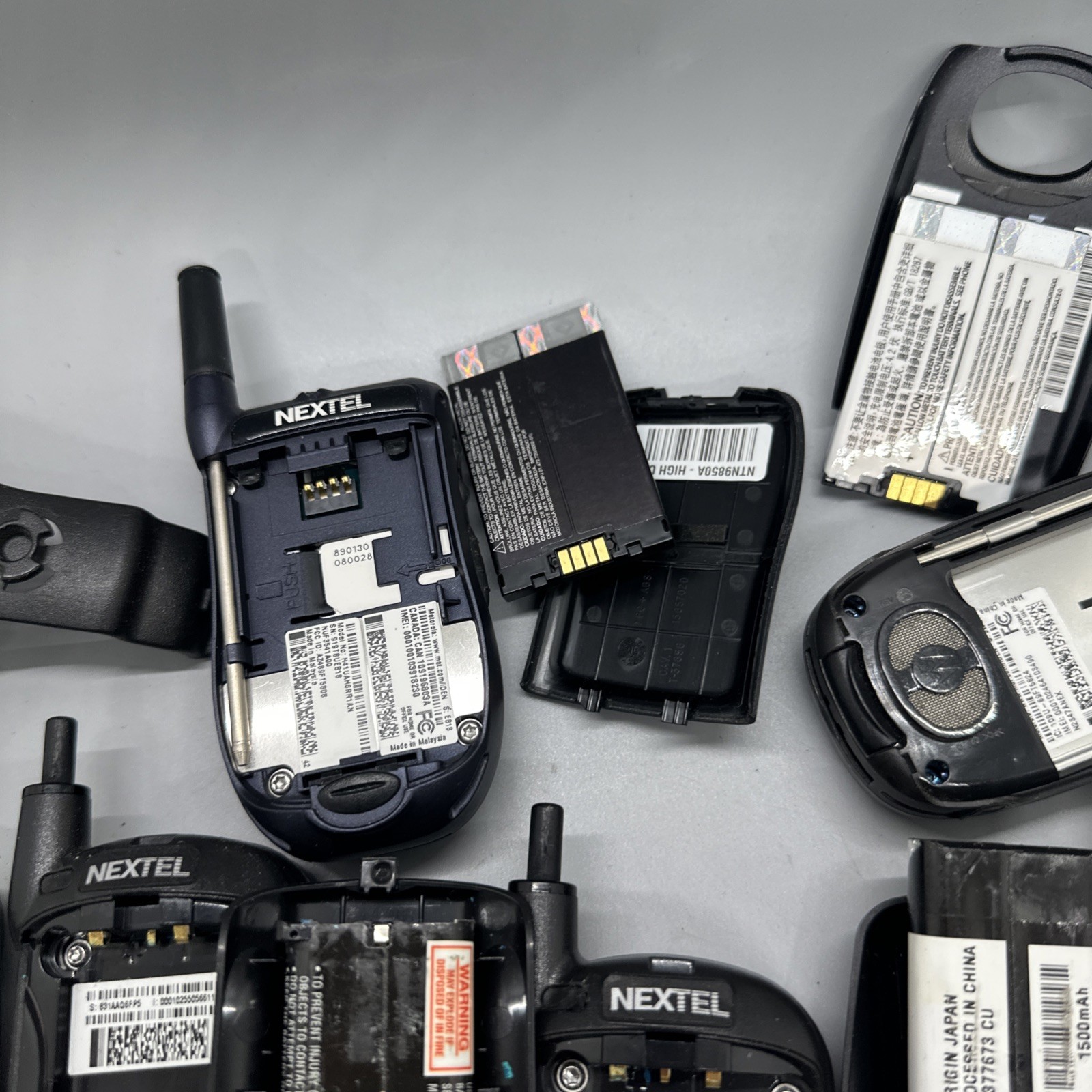 Motorola Nextel Cell Phone Lot of 6 i710 i90c i550 Plus Untested AS-IS
