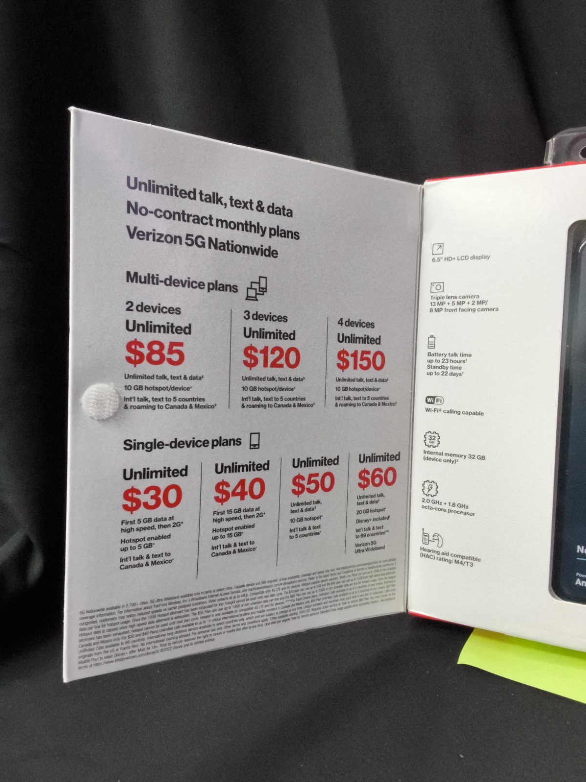 £TOTAL BY VERIZON NOKIA C100 32GB, Blue – Prepaid Smartphone. New Sealed (C3)