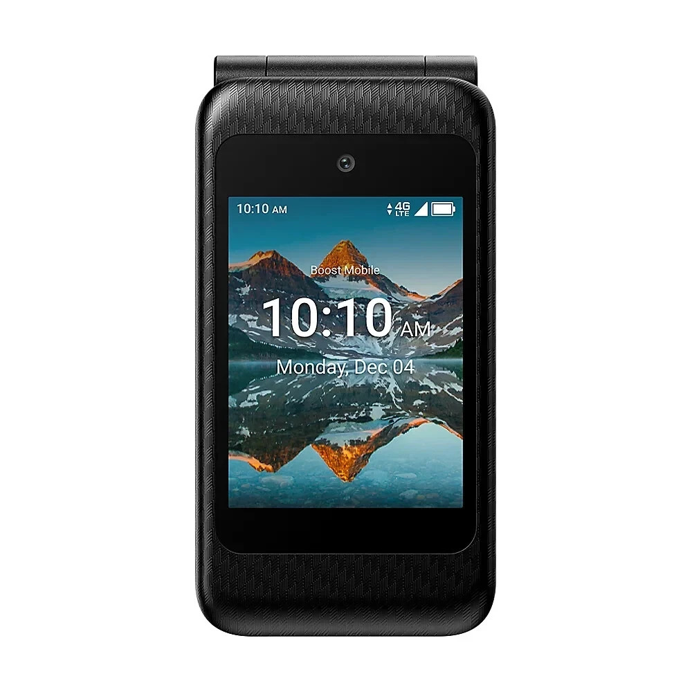 Boost Mobile Summit Flip Phone Bundle Dual 2.8″ Display Cell Phone