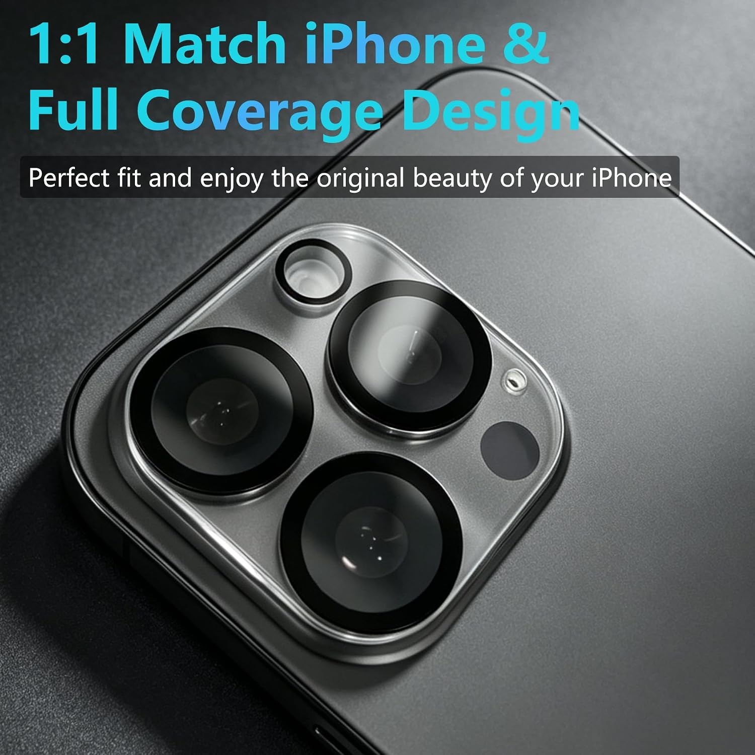 4 Pack 9H Tempered Glass Camera Lens Protector for iPhone 14/15/16 Pro Max