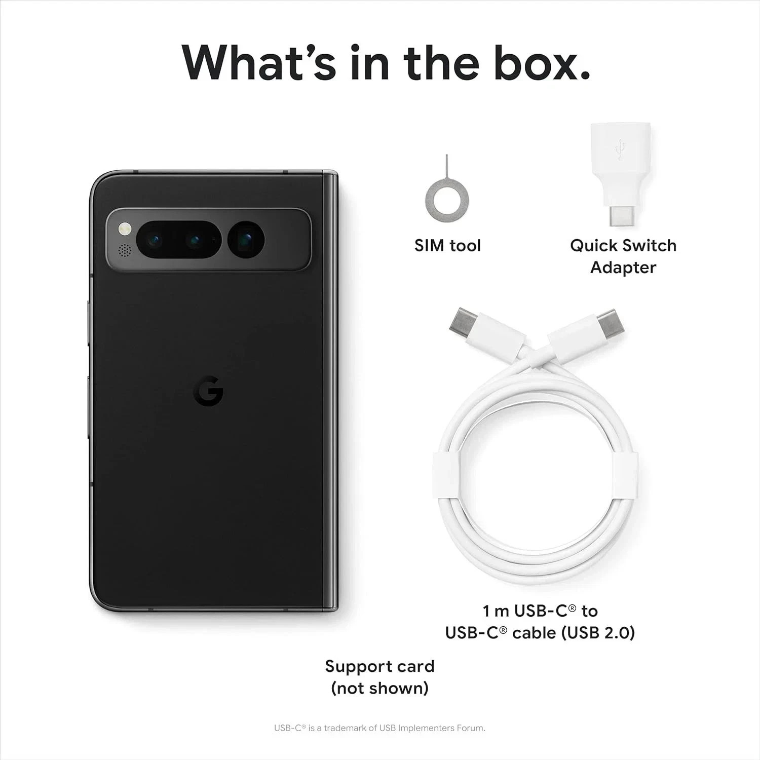 Google Pixel Fold 256GB Obsidian Unlocked 5G Android Phone Foldable G9FPL New