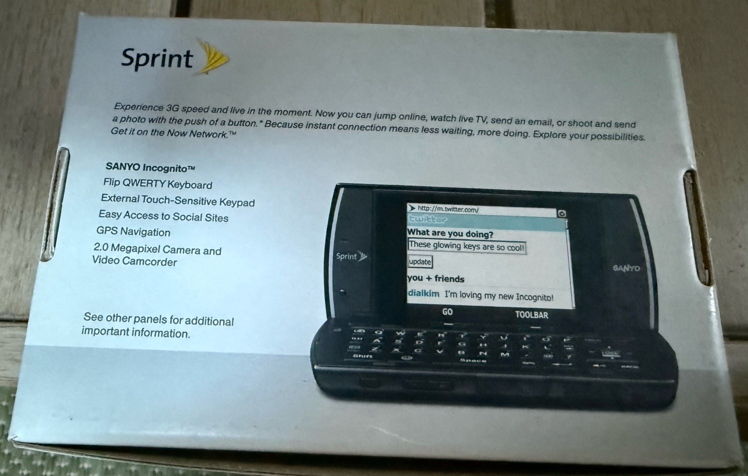 SANYO Incognito Sprint Black Slider QWERTY New Never Used in Original Box