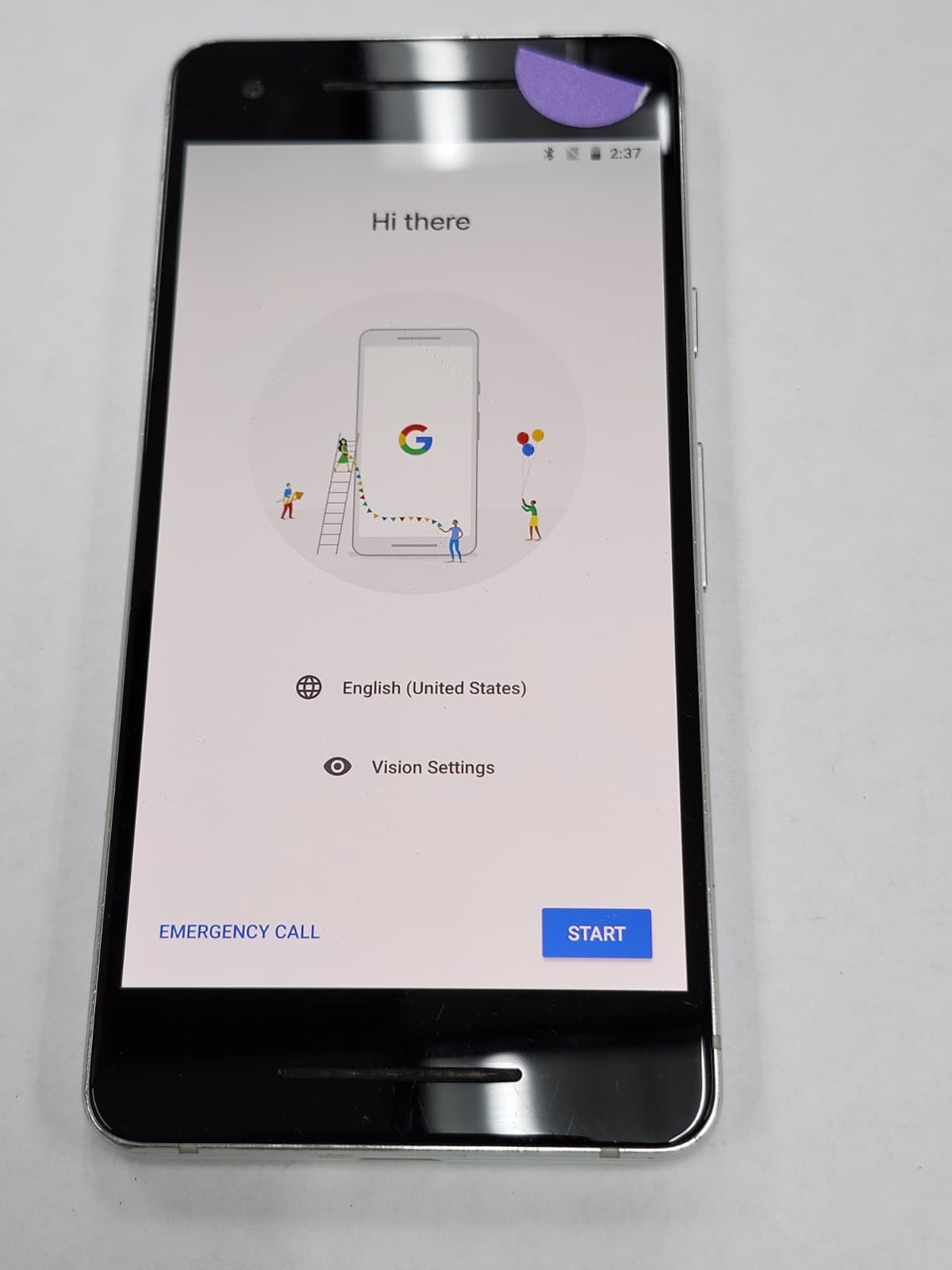 DEFECTIVE – Google Pixel 2 – 64 GB – White – Unlocked – G011C – 12392