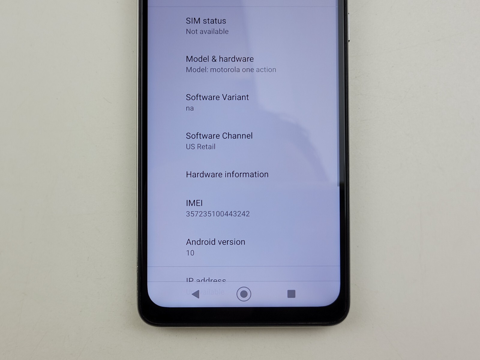 Motorola One Action (XT2013-4) 128GB (GSM Unlocked) – *PLEASE READ* – J4216