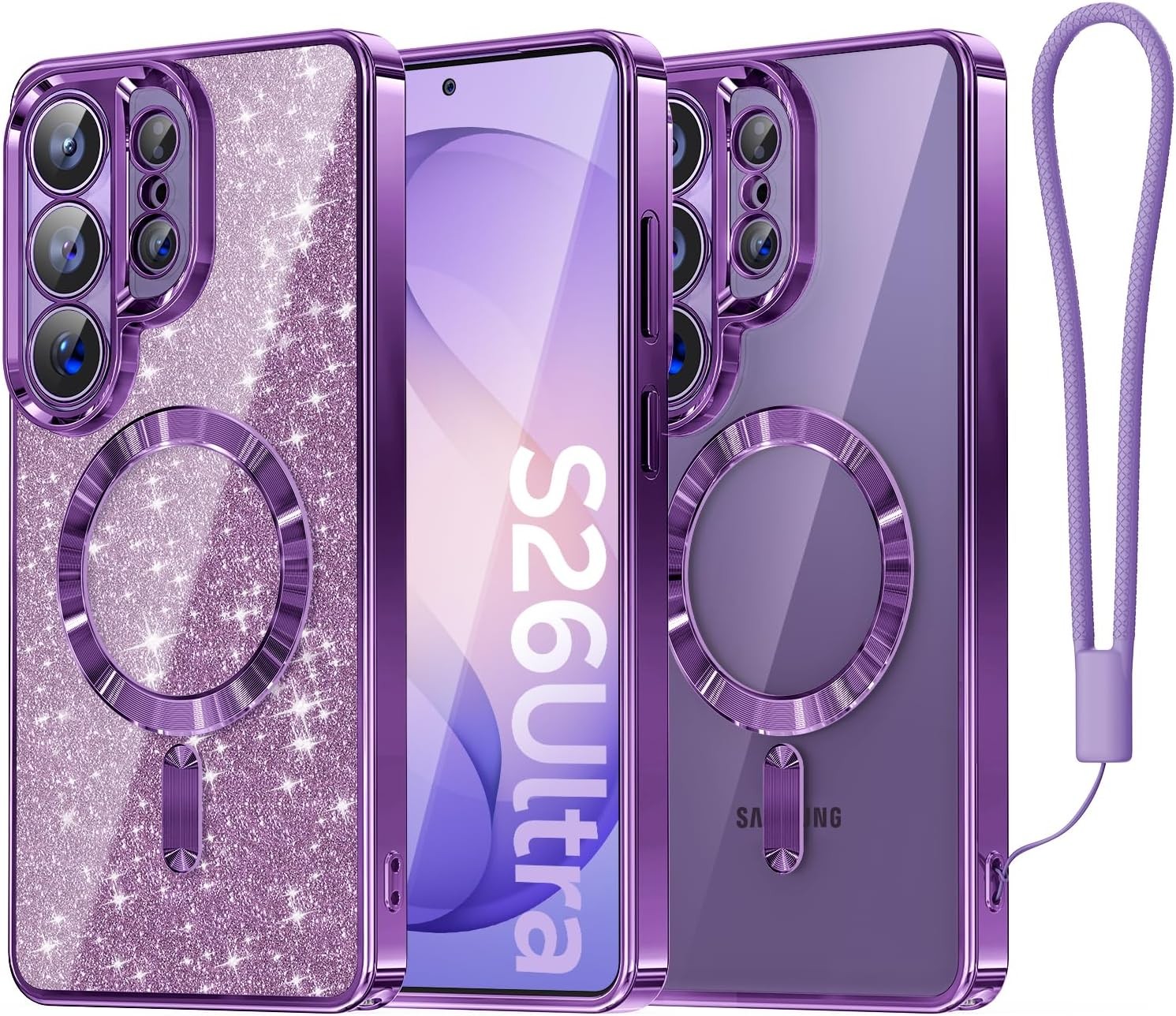 Cobalt Violet Magnetic Case for Samsung Galaxy S26 Ultra 6.9″ with Lens Protecti