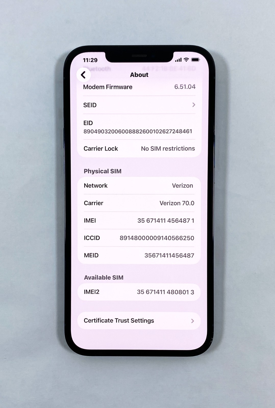 UNLOCKED Apple iPhone 12 Pro Max 128GB Pacific Blue iOS 26.5 MGCJ3LL/A SMARTPHON