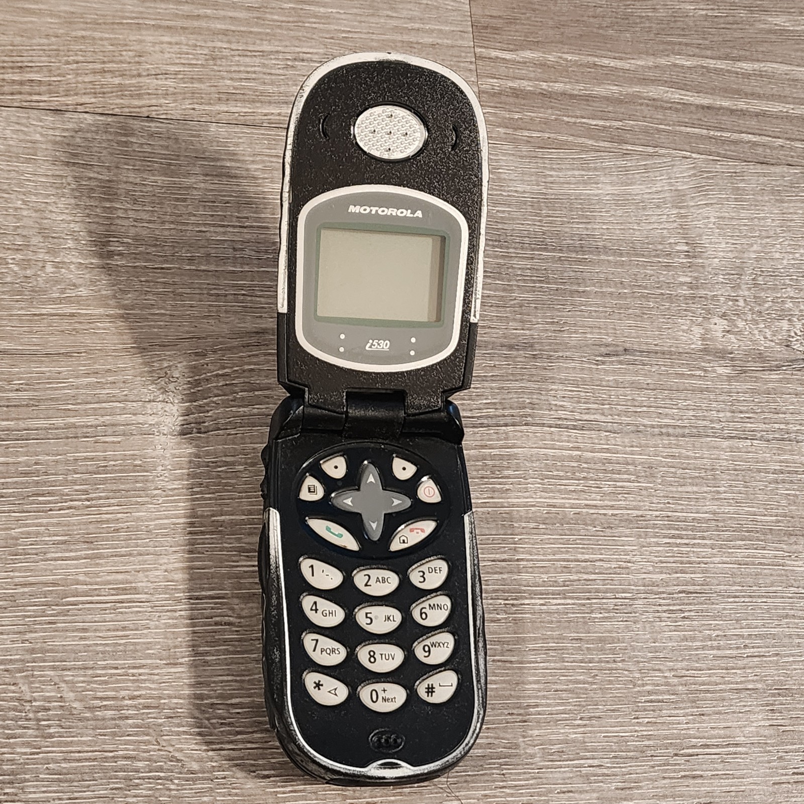 Motorola i530 iDEN Black & White Flip Phone Nextel PTT 💥Parts Or Repair Only💥