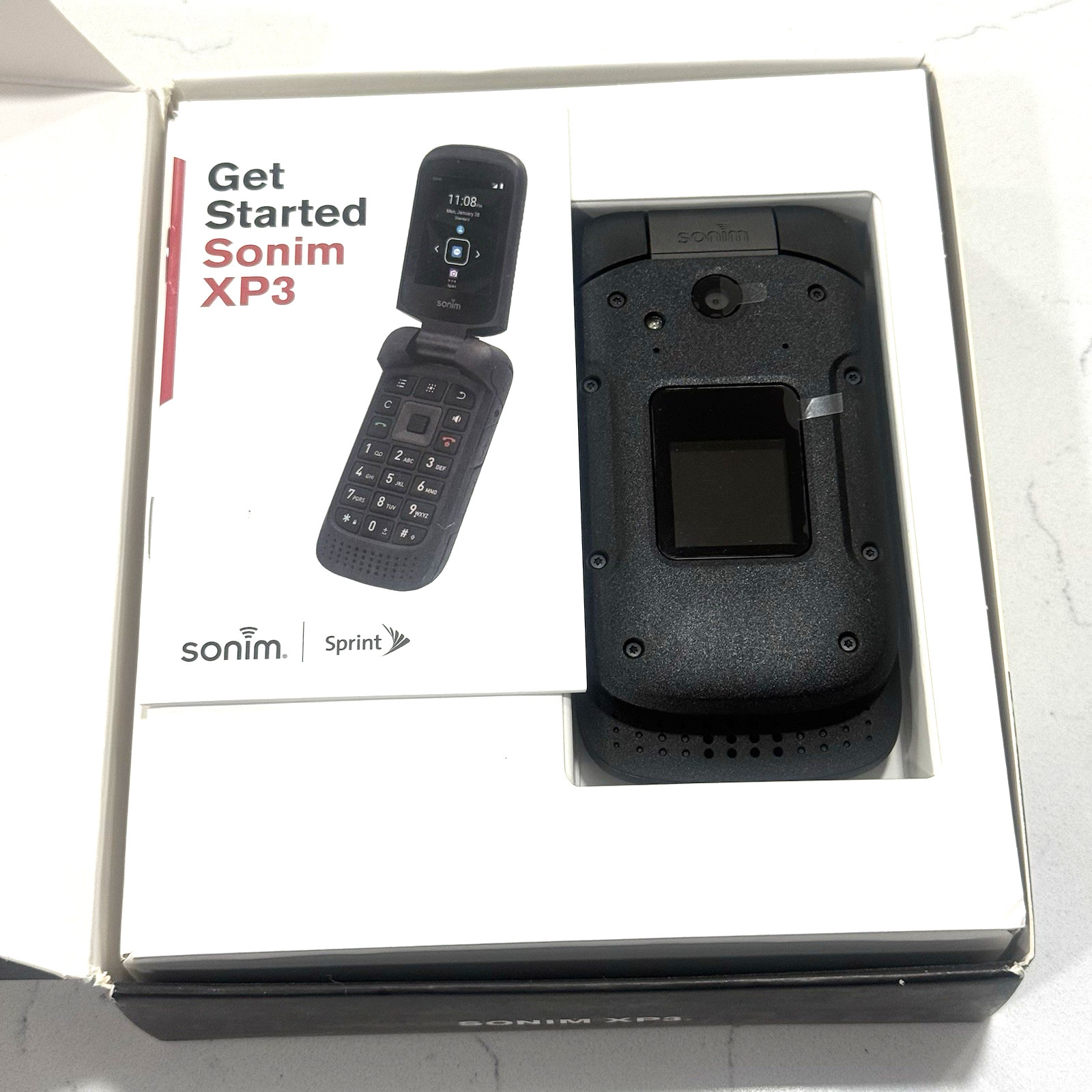 Sonim XP3 XP3800 – 8GB – Black Dual SIM Rugged Flip Phone SPRINT