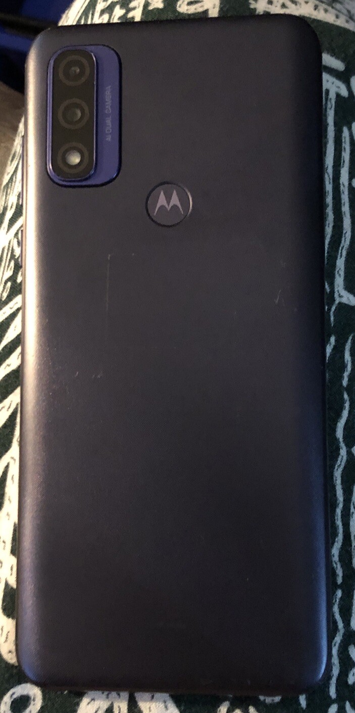 Motorola MOTO G Pure XT2163DL (32 GB) (Tracfone) Blue Smart Phone Cracked Glass