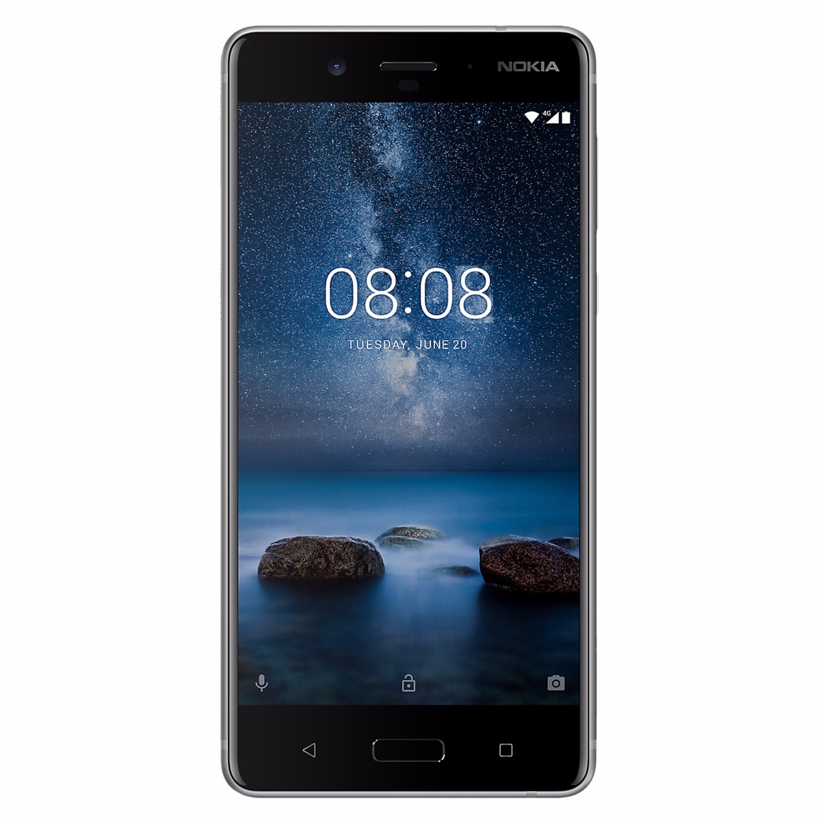 BNIB 5.3″ Nokia 8 Single-SIM TA-1012 64GB Silver Android Factory Unlocked 4G GSM