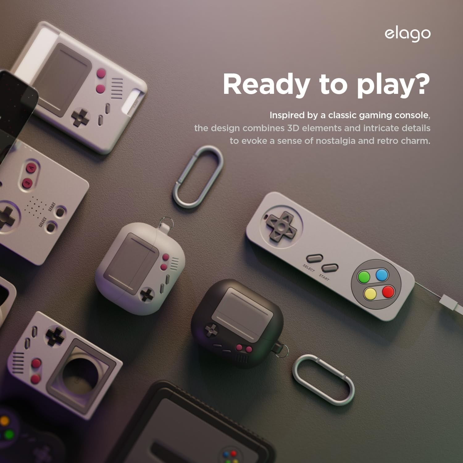 Samsung Galaxy Buds 3 Pro & 3 & 3 FE Case, AW5 Classic Game Player Design Cover