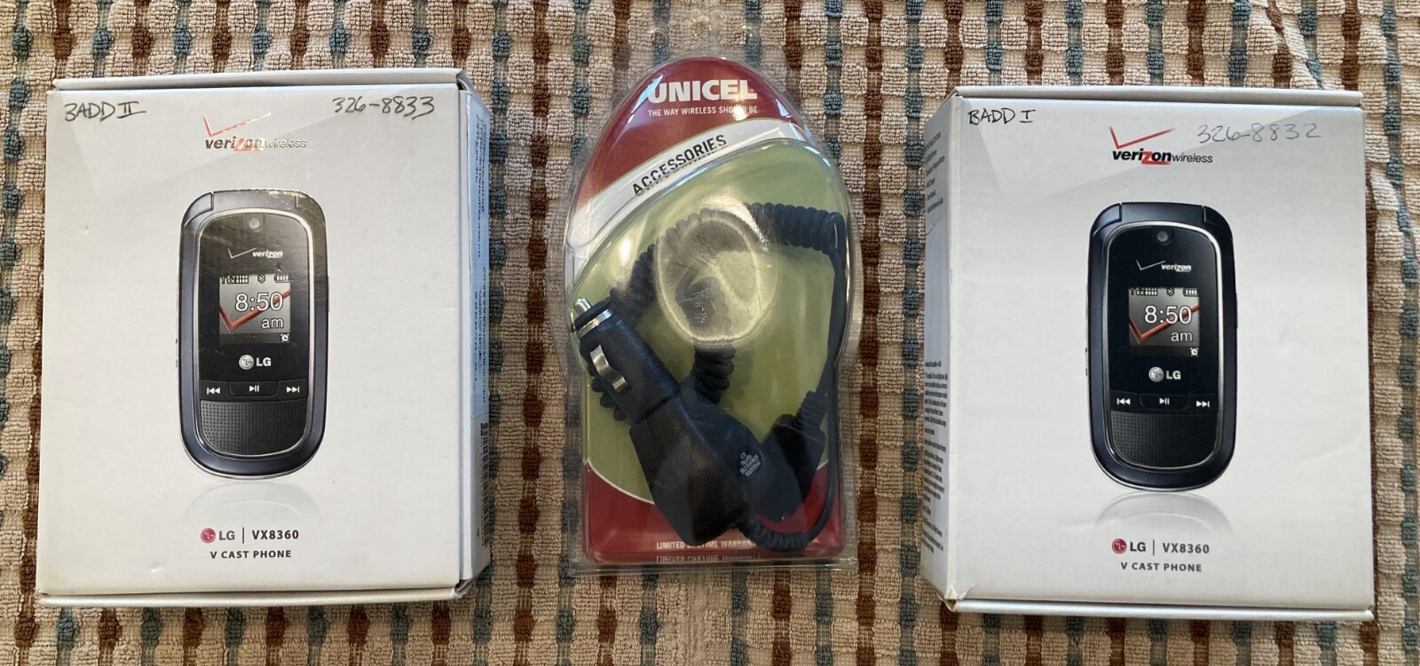 LOT OF 2 LG AX4270 Alltel Mobile Flip Cell Phone with Car