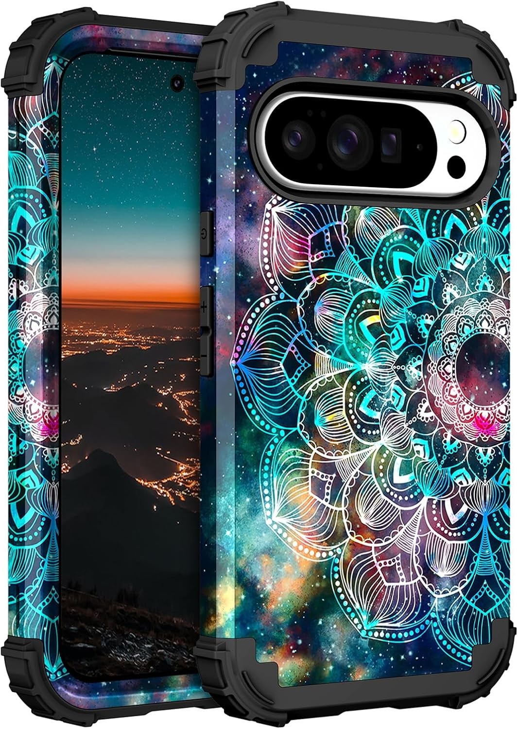 Google Pixel 10 Pro XL Case, Shockproof Heavy Duty Protection Hard Plastic+Silic