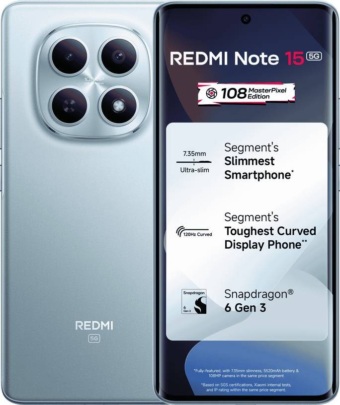 Redmi Note 15 5G Factory Unlocked Dual SIM 8GB 256GB Blue Global Version
