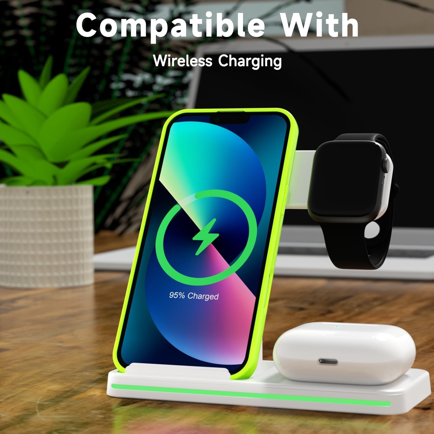 Phone Case for iPhone 13 Mini Liquid Silicone Cute Girly Thin Neon Green Lime