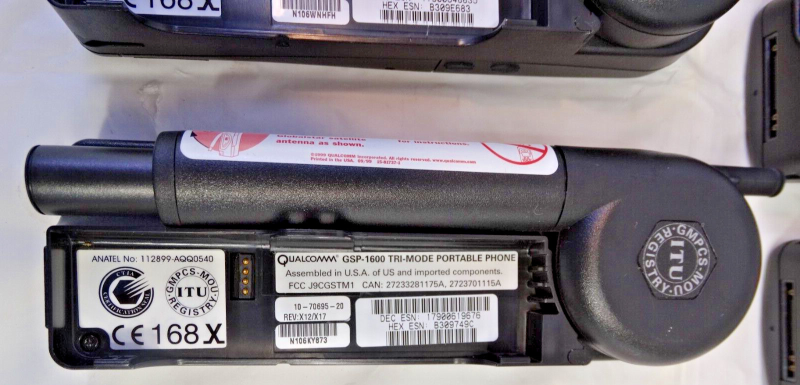 Qualcomm Globalstar GSP-1600 Satellite Phone ONLY, Lot of 7 for Parts/ Repair