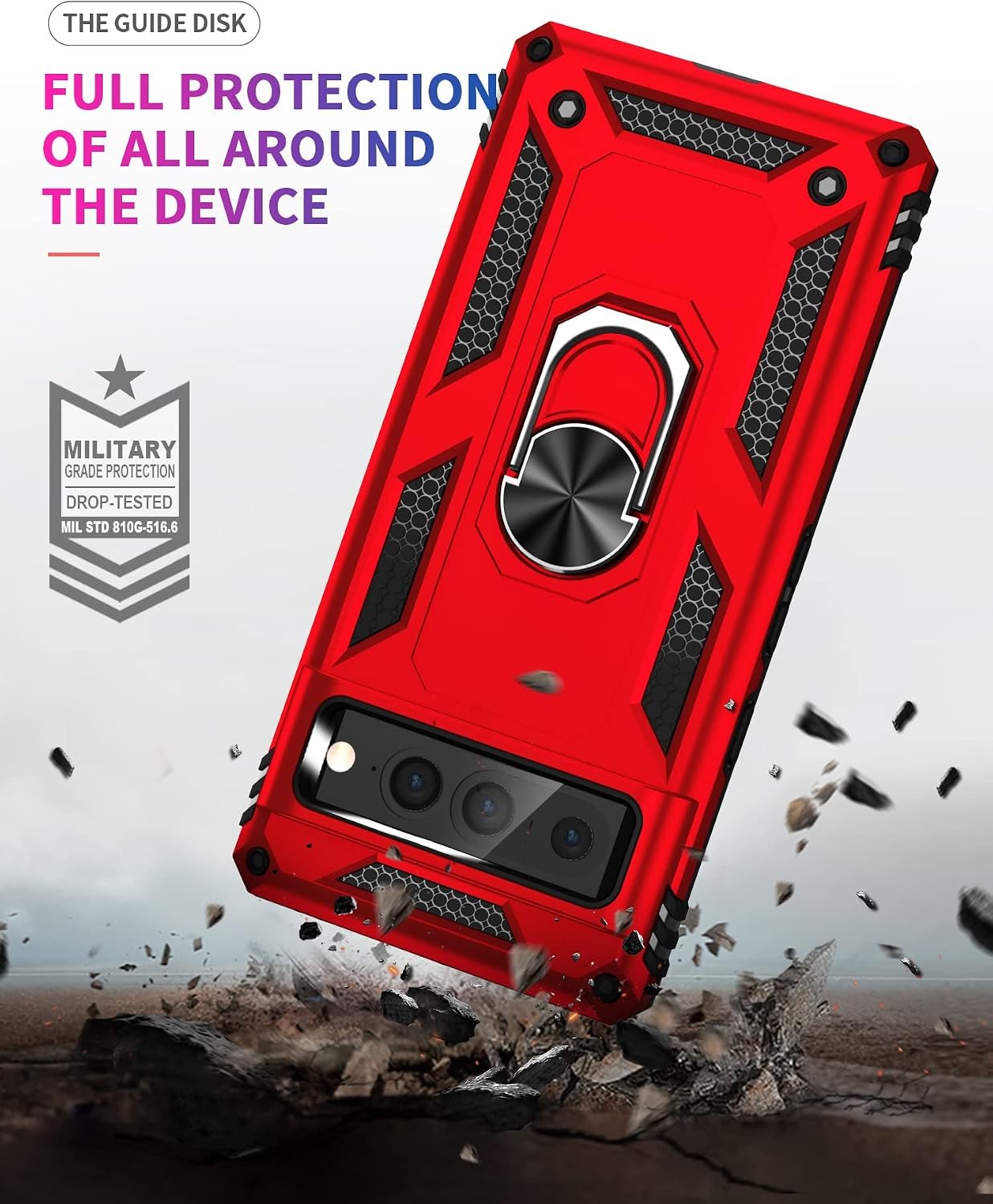 for Google Pixel 7 Pro Rugged Case Heavy Duty Shockproof Cover with Kickstand Re