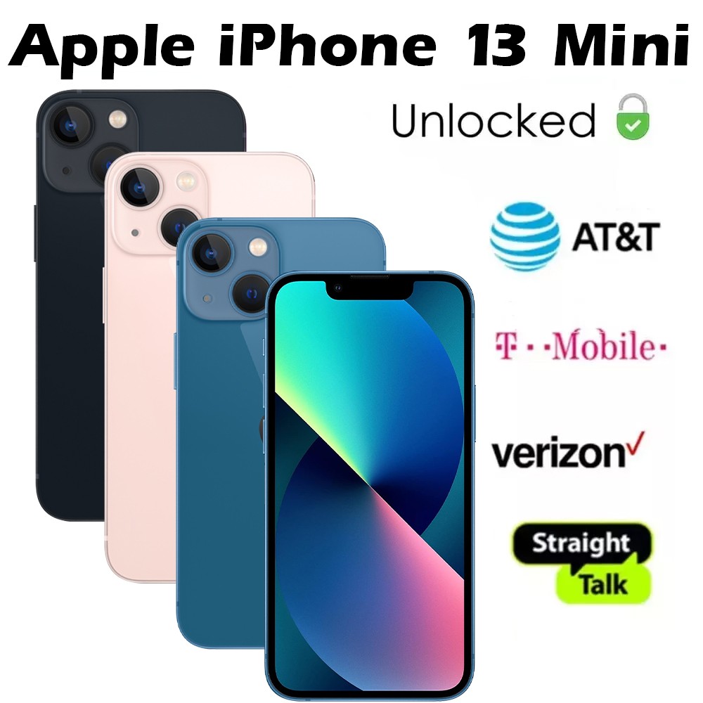 NEW Apple iPhone 13 Mini 128GB 256GB 5.4″ Unlocked in SEALED BOX US Fast Ship 5G