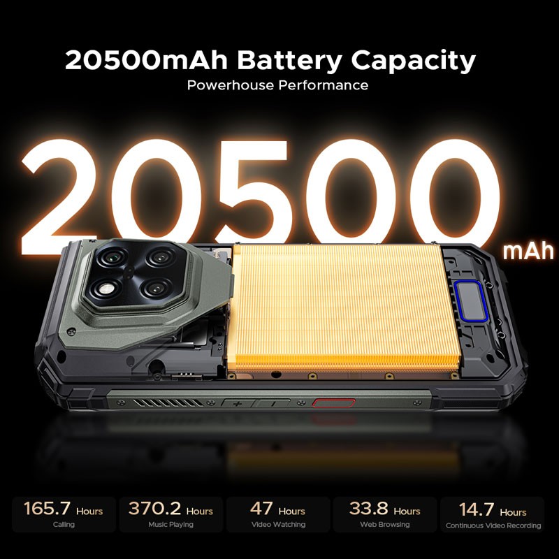 DOOGEE V MAX PLAY 5G 4G Projector Rugged Phone Android 15 NFC Mobile Waterproof