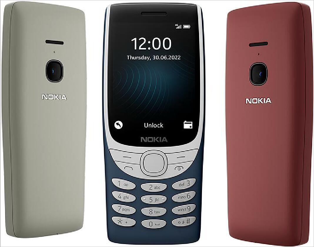 Nokia 8210 4G Big Keyboad Dual SIM 4G LTE 128MB 48MB RAM 0.3MP Phone 2.8″