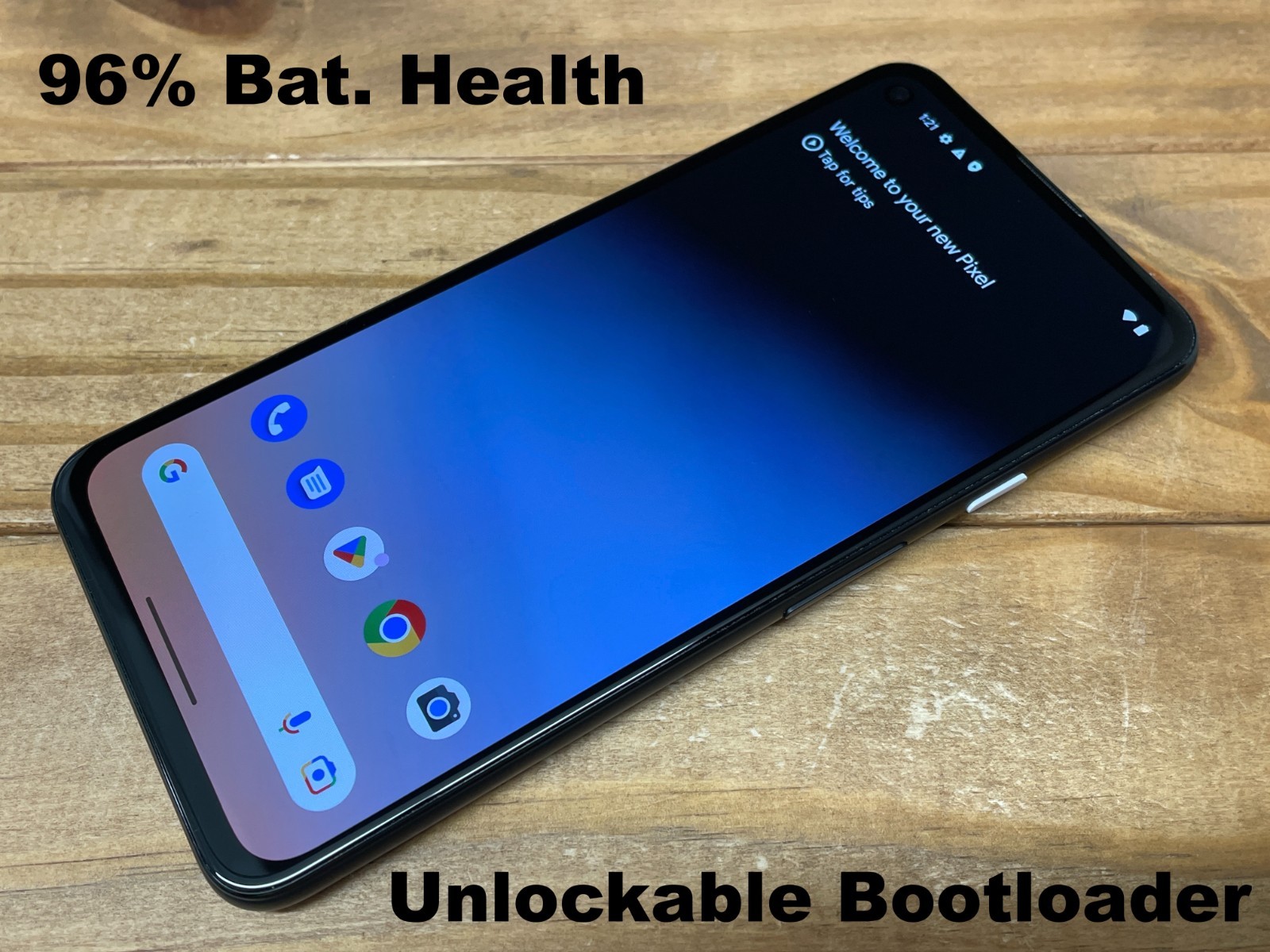 Google Pixel 4a 5G – 128 GB – Just Black (Factory Unlocked) Works – Good Cond