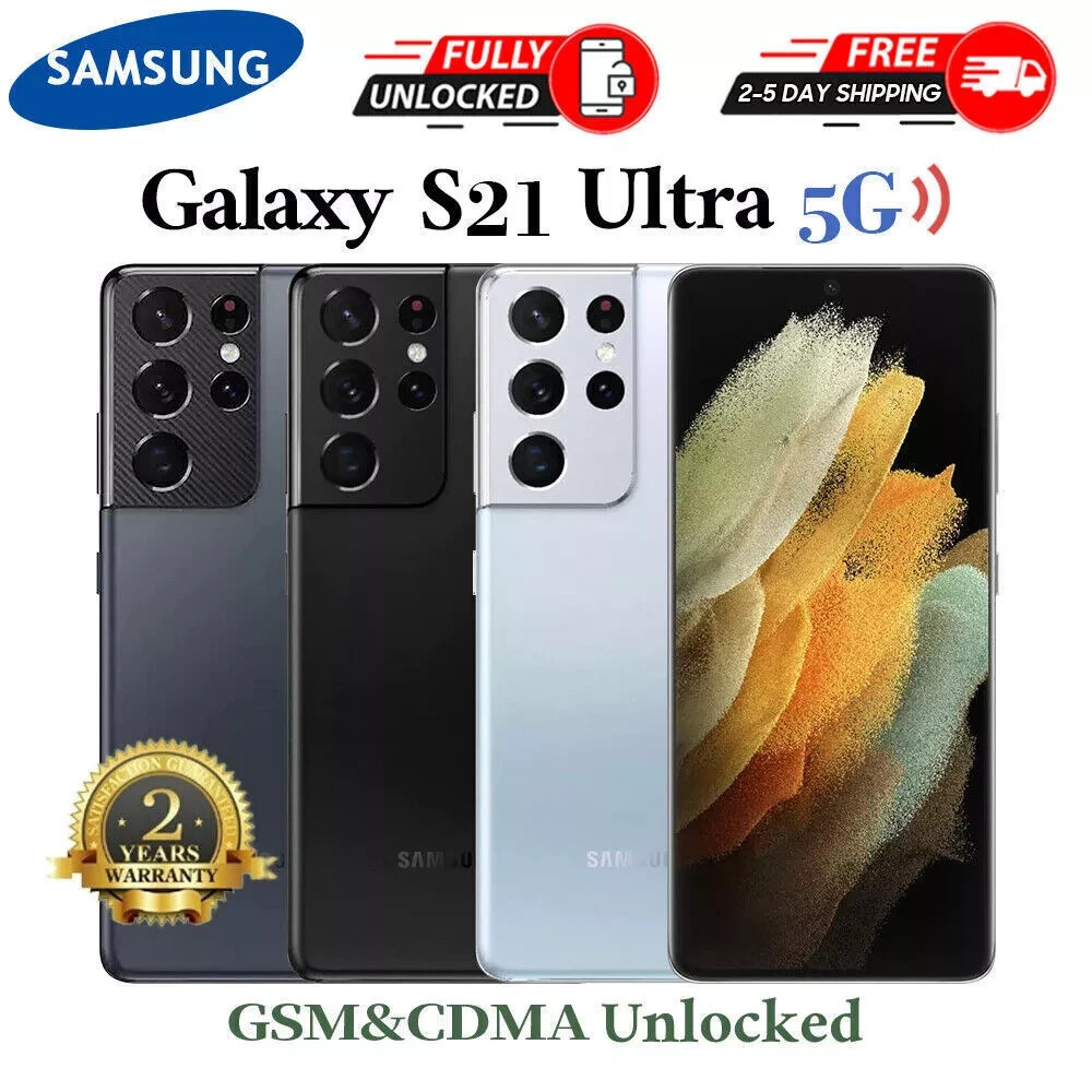 New Sealed Samsung Galaxy S21 Ultra 5G 128GB/ 256GB SM-G998U Factory Unlocked