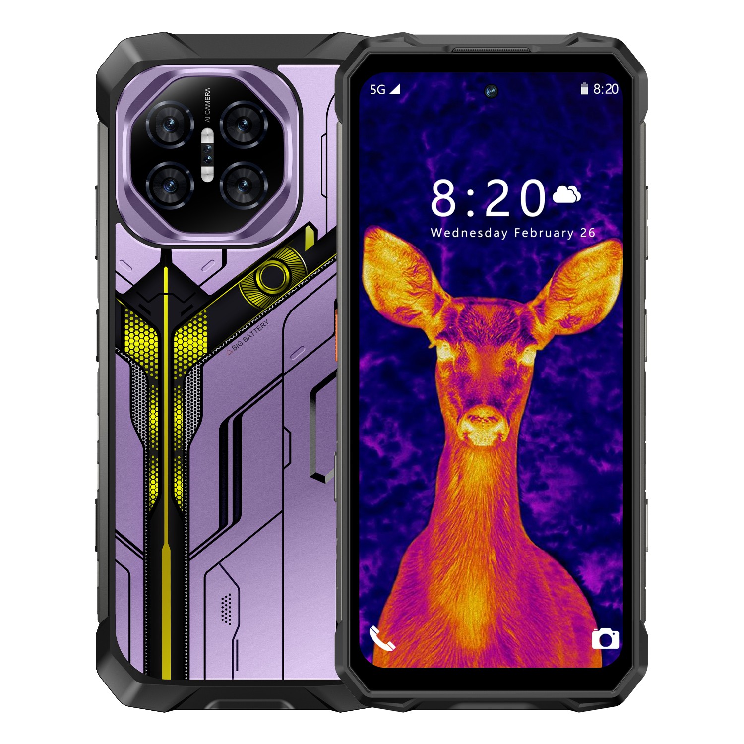 Rugged Smartphone R26 Ultra 256G 5G Unlocked Cell Phone Android15 10000mAh