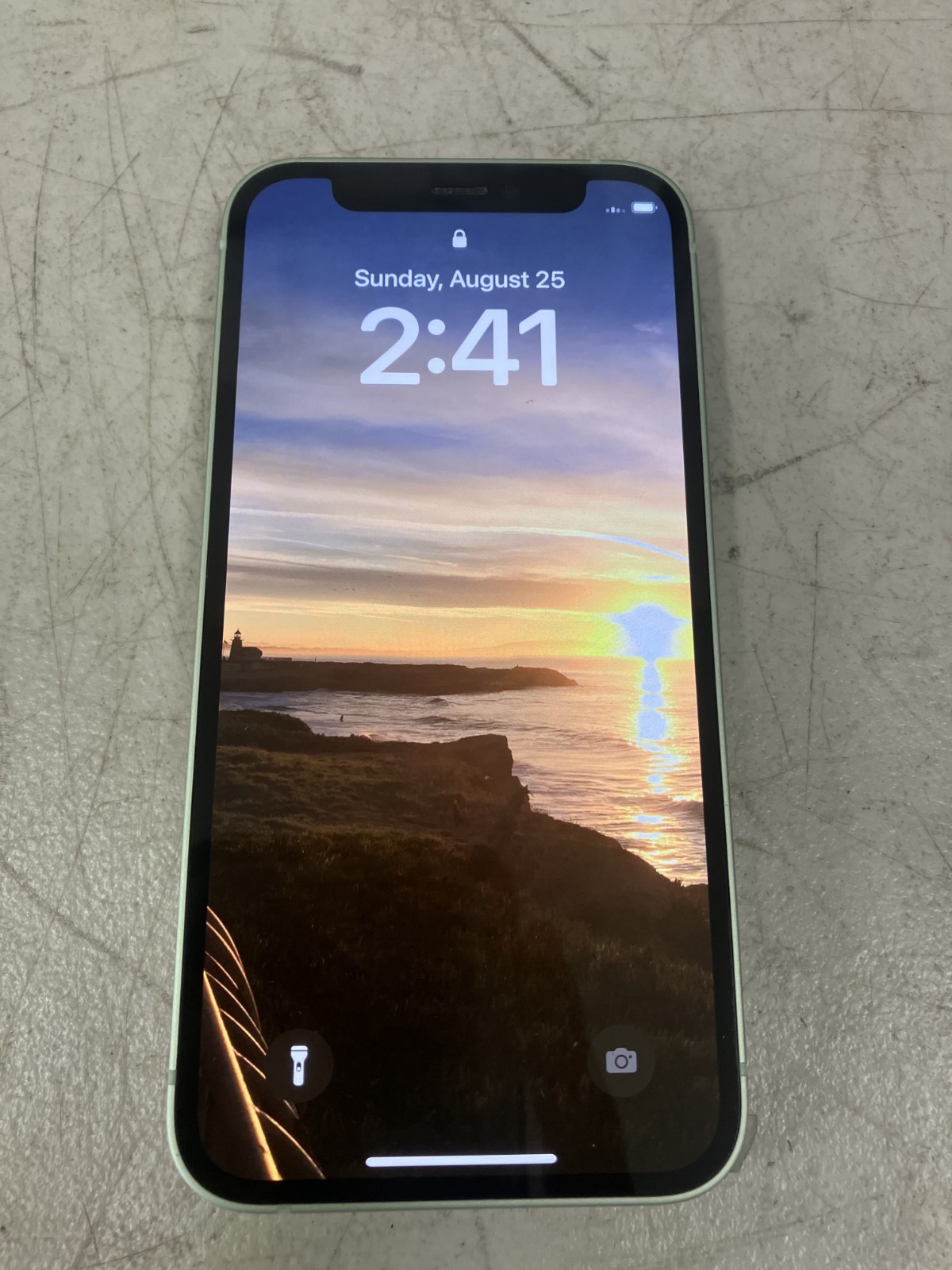 Apple iPhone 12 Mini Mint Green WORKING W/ CRACKED BACK AS SEEN
