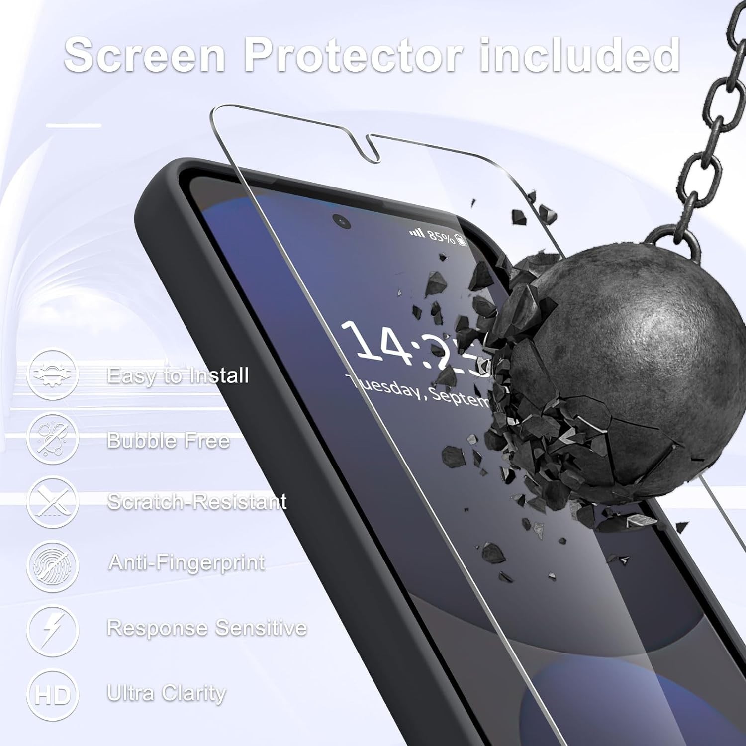 For Samsung Galaxy S25 Plus Case with Translucent Frosted Shockproof Protection