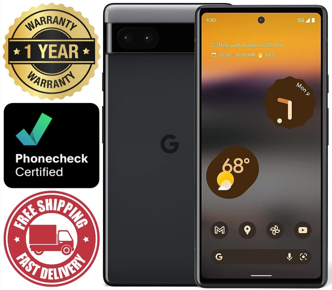 Google Pixel 6a – 128 GB – Black (Unlocked) Smartphone – Very Good