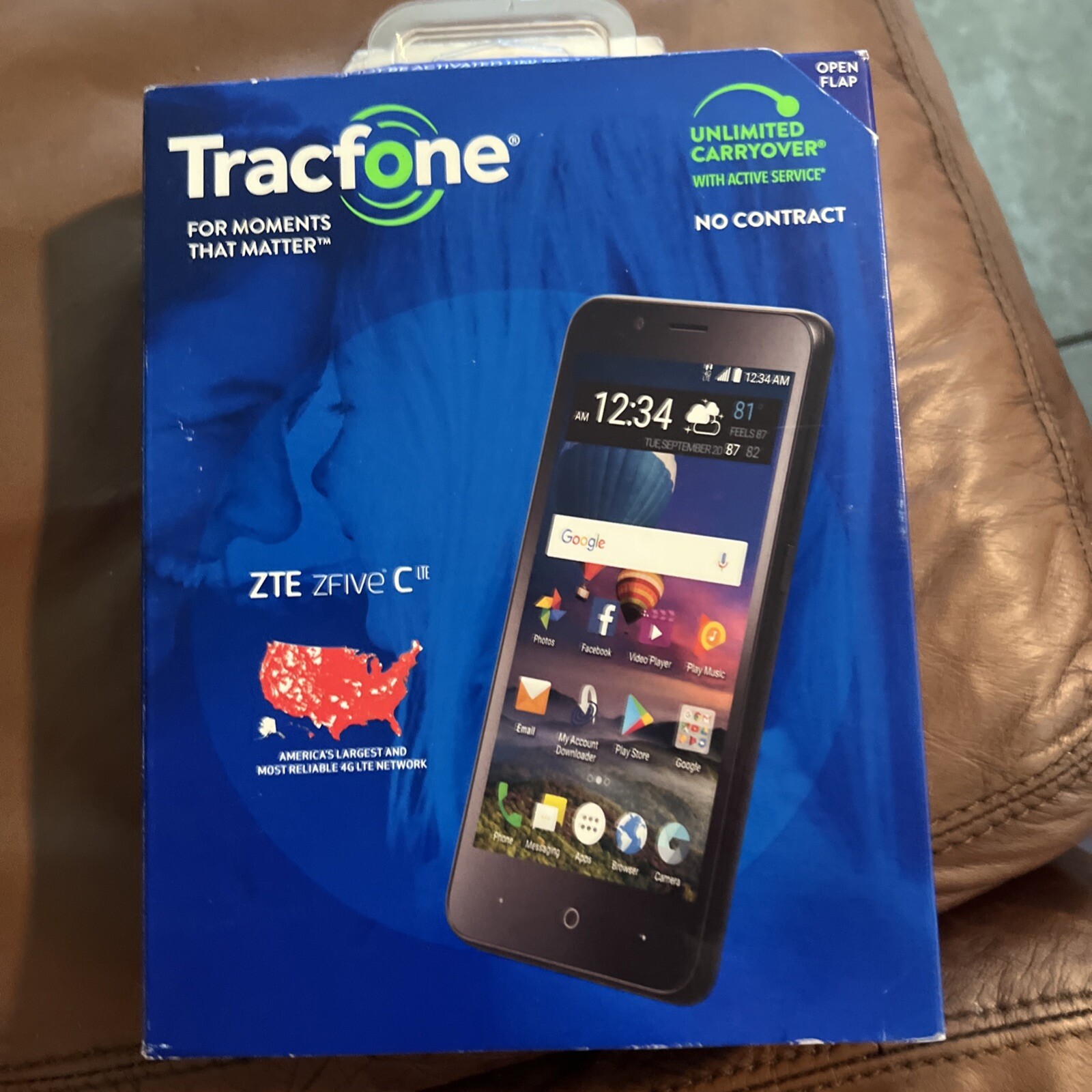Tracfone TCL LX 4G LTE 16GB Black 5.3″ Touch Smartphone New