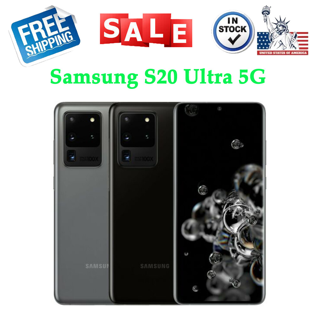 NEW Samsung Galaxy S20 Ultra 5G 6.9″ SM-G988U 128GB Fully Unlocked – ALL COLORS