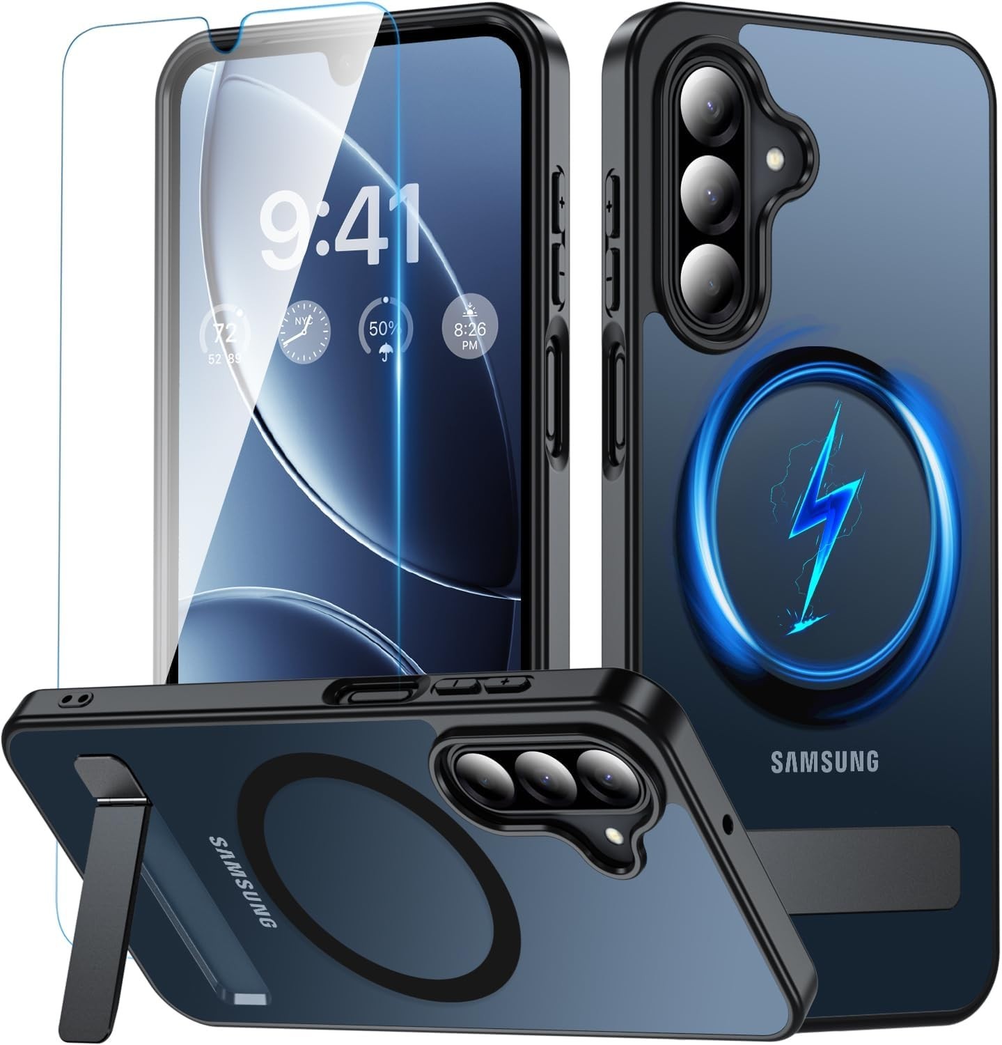 For Samsung Galaxy A17 5G Case with Magnetic Shockproof Translucent Matte Cover