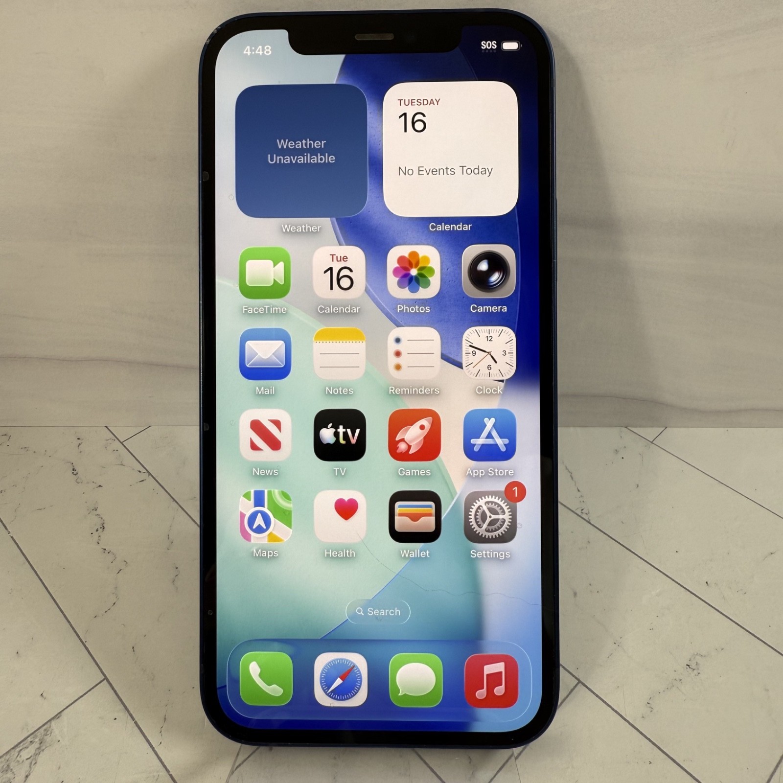 Apple iPhone 12 64GB Blue A2172 Unlocked LCD Touch Issue – Broken #H26