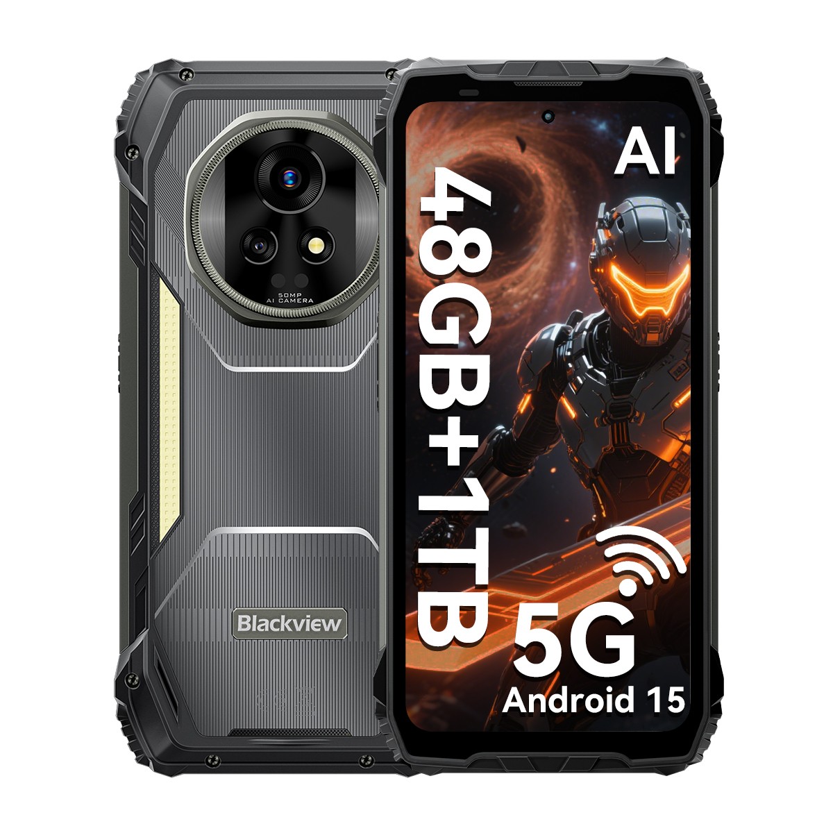 Blackview XPLORE 2 5G Rugged Smartphone 48GB+1TB Android 15 20000mAh NFC 50MP
