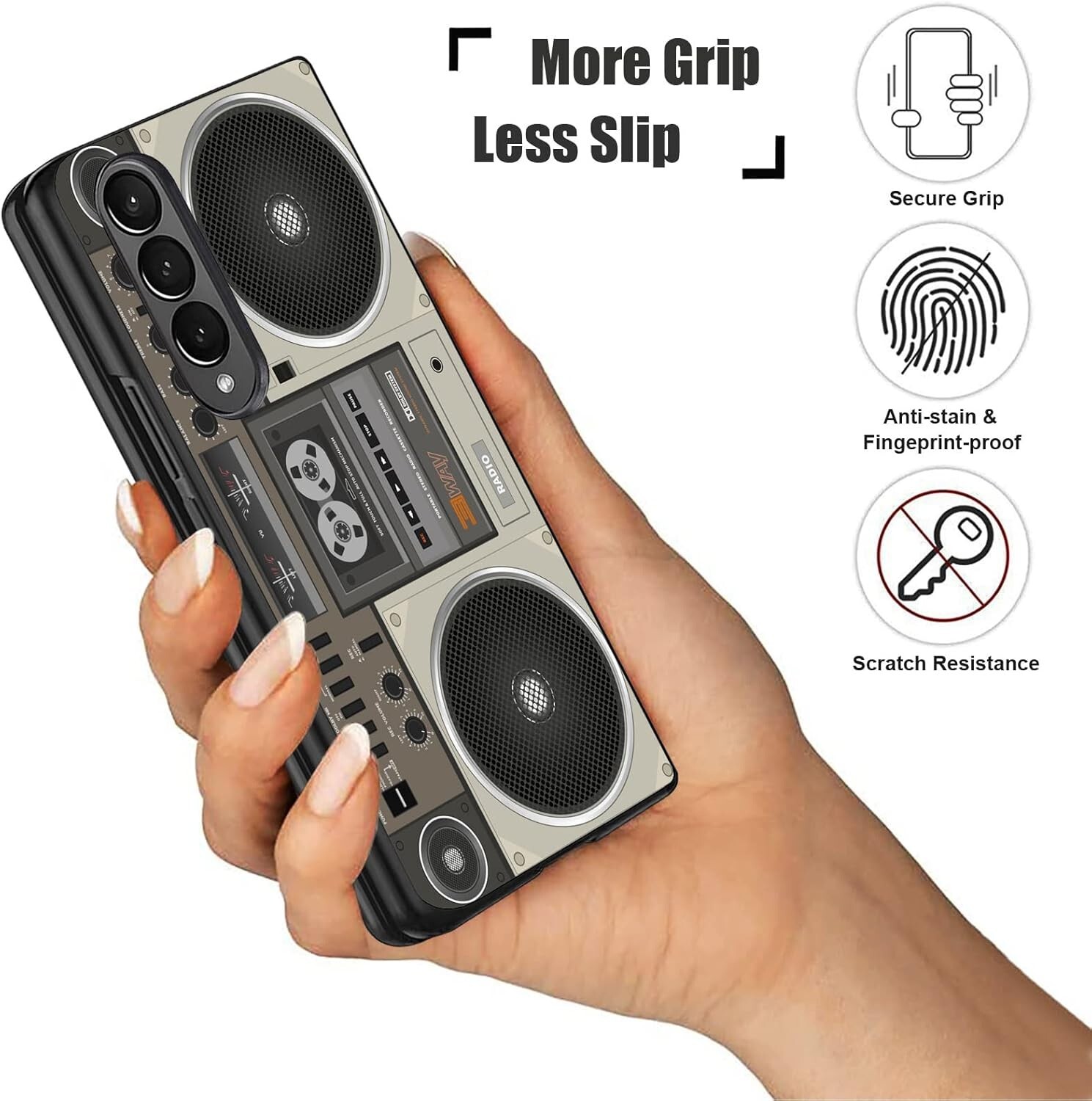 Samsung Galaxy Z Fold 3 Case with Kickstand Full Body Hard PC Stylish Shockproof