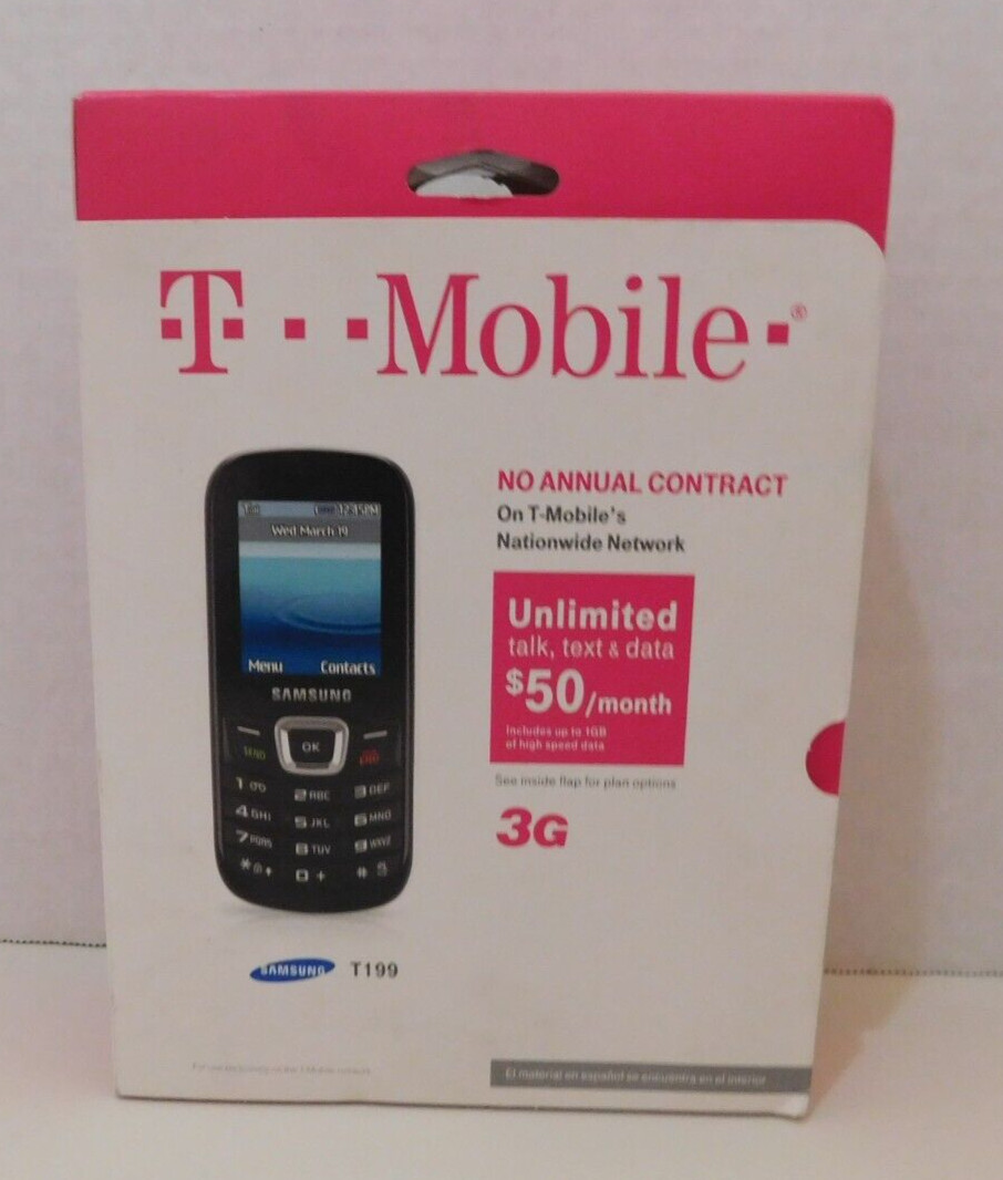 T-Mobile Samsung SGH T199 Prepaid No contract 3G Cell Phone New Never Opened
