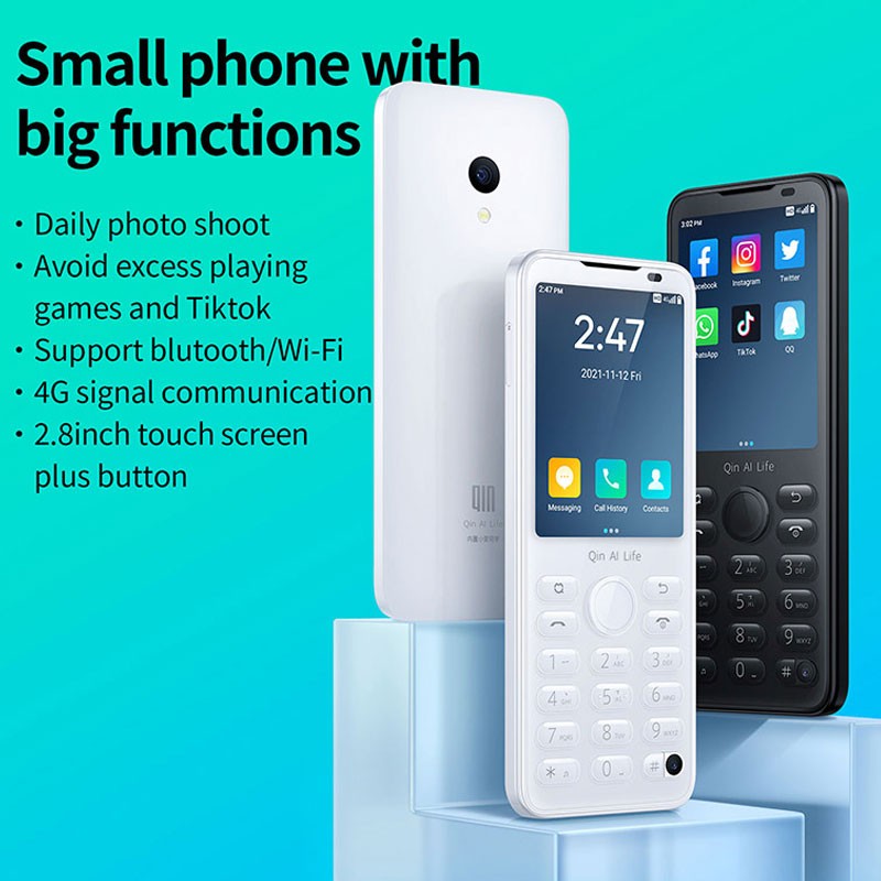 Qin F21 PRO 4G LTE Android 11 Mini Smartphone 2.8-inchTouch Screen Keyboard