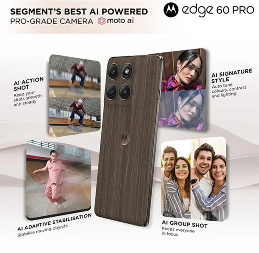MOTOROLA Edge 60 Pro 5G (Walnut, 256GB 8GB RAM)- Global Version- “NO TARIFFS”