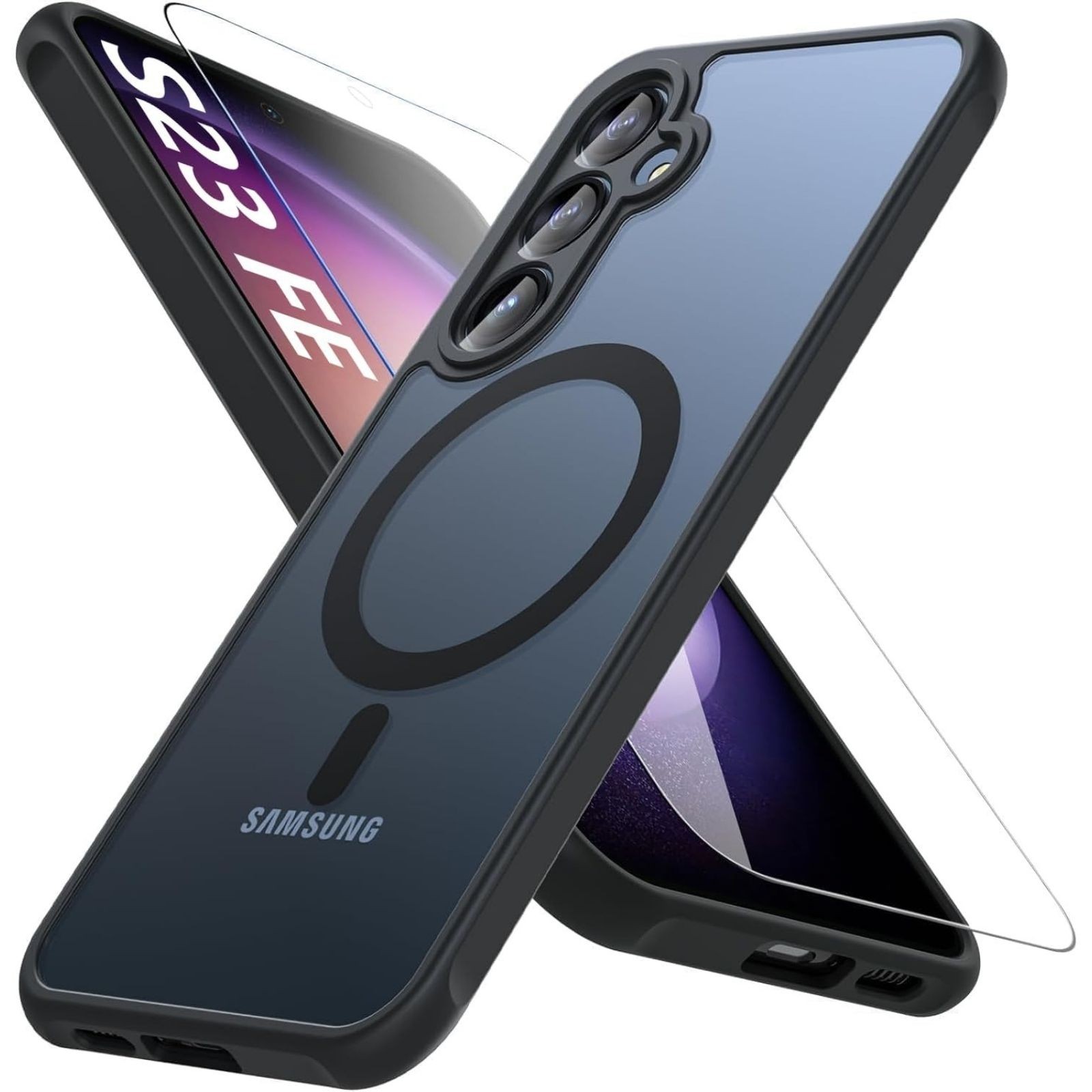 Samsung Galaxy S23 FE Case 6.4”, Shockproof Phone Case with Screen Protector, B