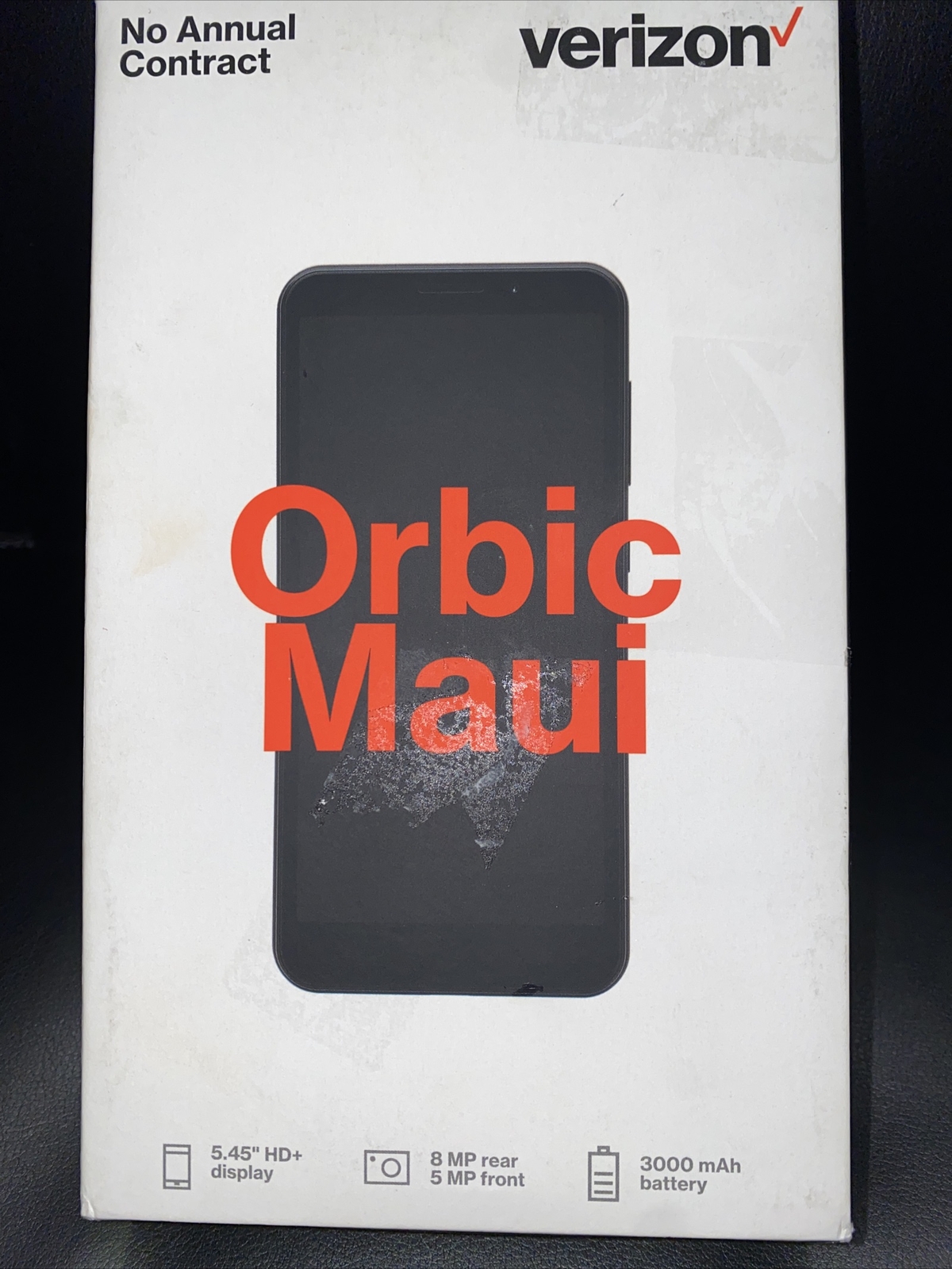 Verizon Orbic Maui VZW-ORB545LBVZPP 16GB, Black – Prepaid Smartphone NEW