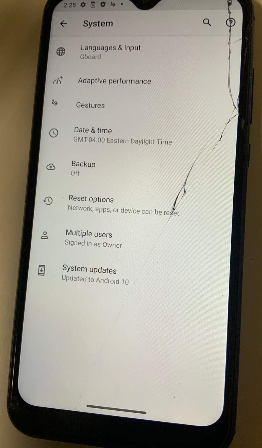 🧷 Tracfone Motorola Moto e 32GB 13MP Android Prepaid 👉BROKEN SCREEN👈